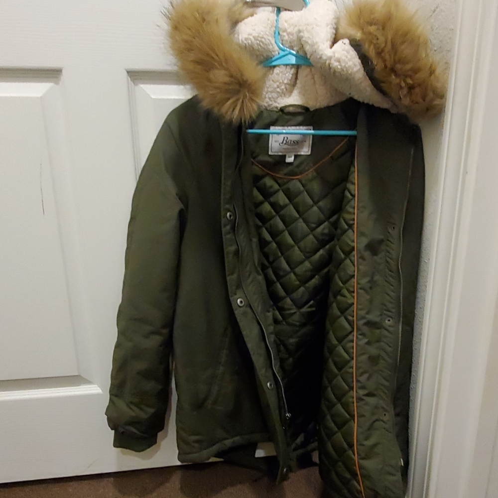 Jacket with fur on the hood